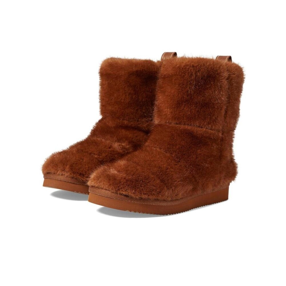 Michael Kors Stark 40H3BAFE7D-230 Slipper Womens 11 Brown Faux Fur Bootie GAL950